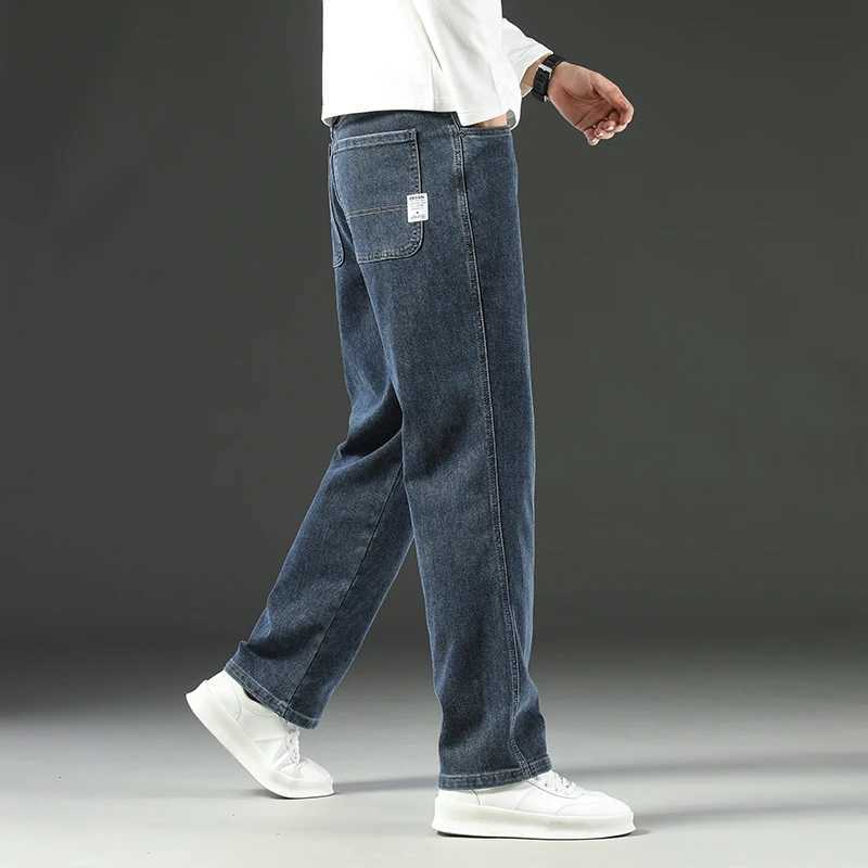 2026 New Y2K Autumn and Winter Baggy Jeans Mens Loose Straight Wide-leg Business Trousers Mens Clothing M260319