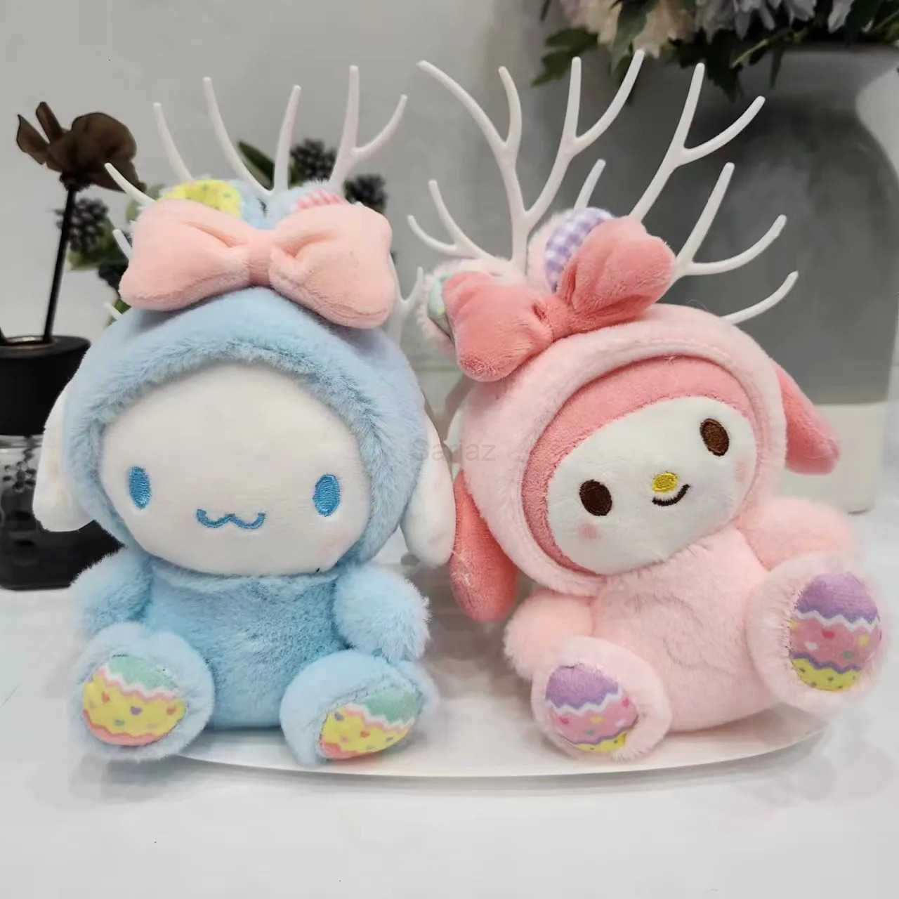 Sanrio Hello Kitty Plush Easter Series MelodyMy Sweet Piano Cute Cartoon Stuffed Toy PlushieDolls Pendant Keychain Holiday Gift H251217