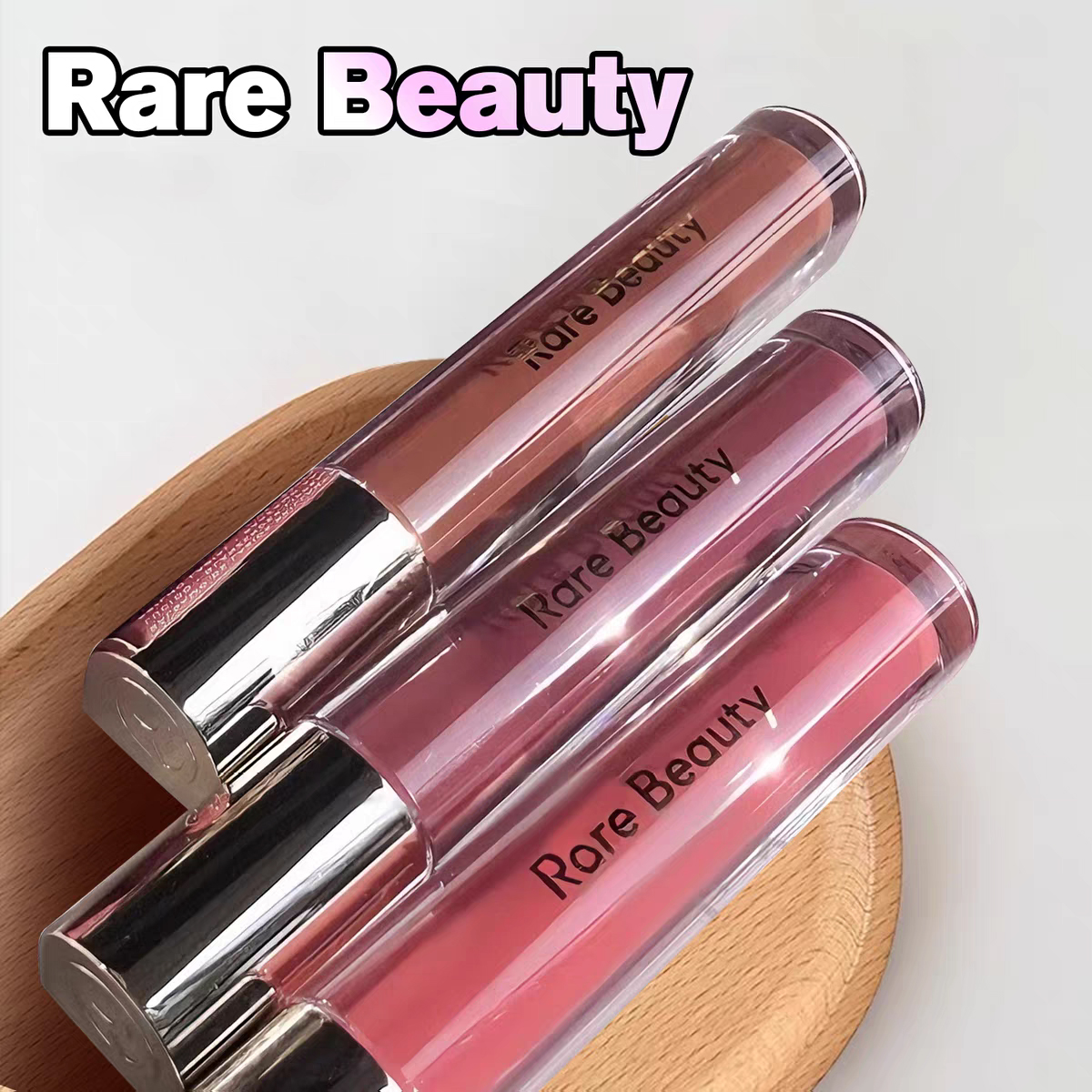 Rare Beauty Lip gloss 3.8ml Selena Stay Vulnerable Glossy Lip Balm Moisturizing Liquid Lipstick Lipgloss Nearly Mauve Neutral Apricot Berry Petal Lip Beauty Makeup