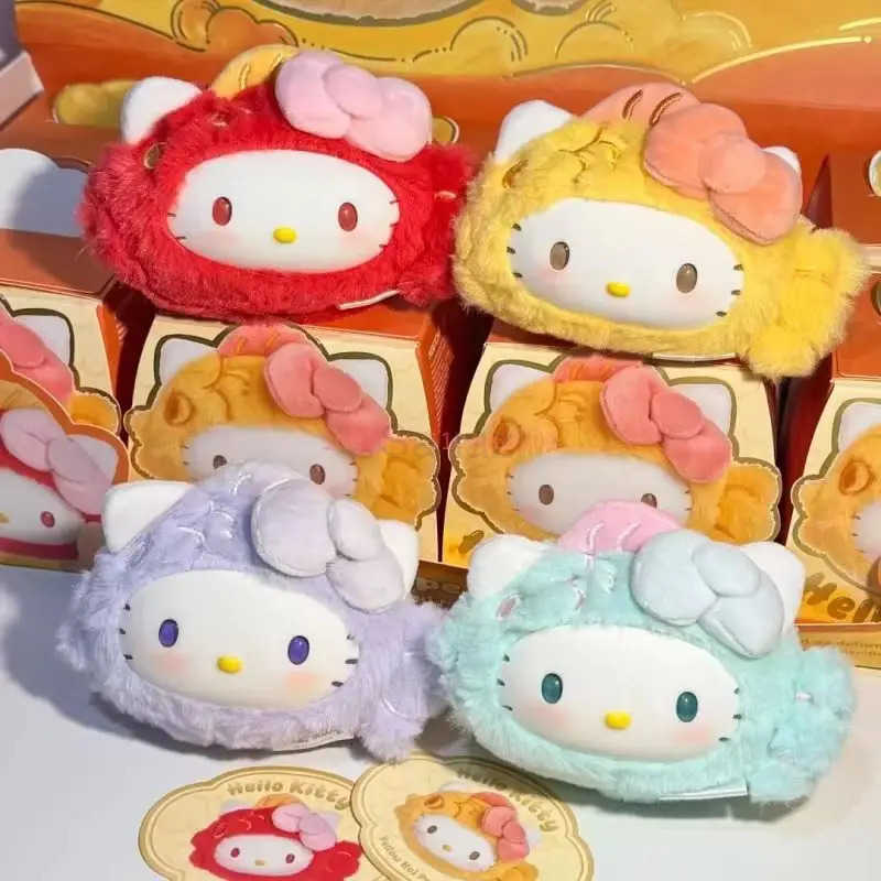 Sanrio Lucky Koi Scries New Hello Kitty Plush Blind Box Relaxing Toys Viny Face Pendant Trendy Soft Surprise Doll Christmas Gift H251217