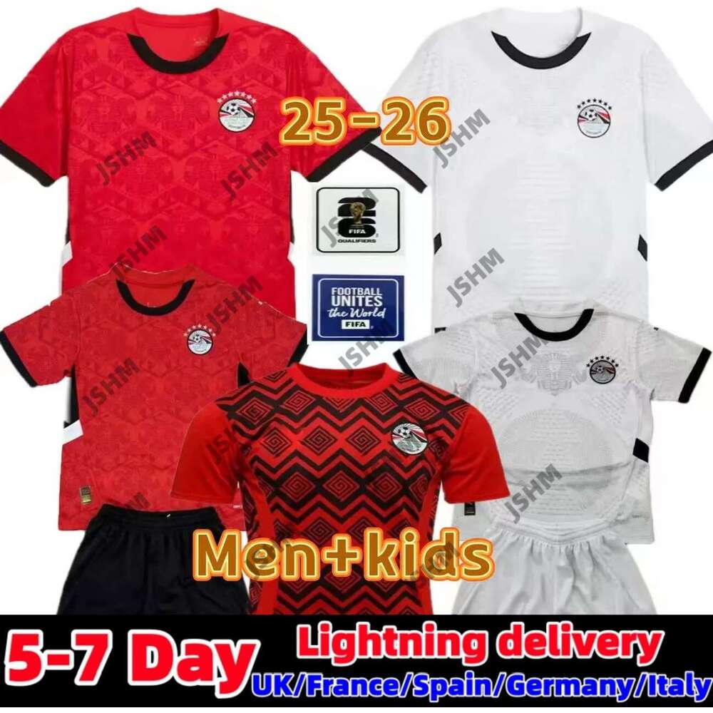 25 26 M.SALAH Egypt Soccer jerseys 2025 2026 MARMOUSH M.TREZEGUET IBRAHIM M.ATEYA soccer shirts N.MAHER ZALAKA A.KOUKA national team Football Uniforms Kids Kit
