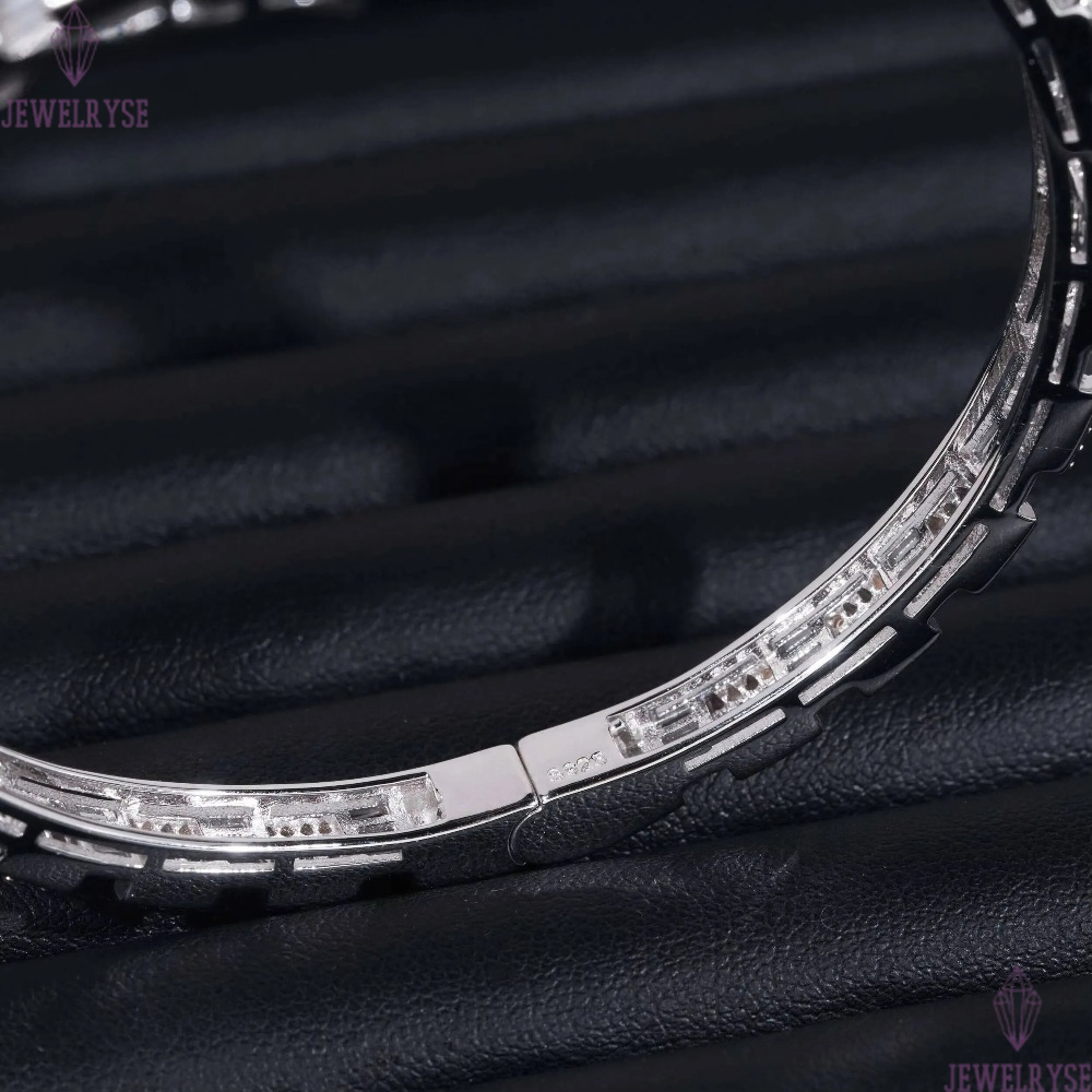 Fine Jewelry New Design 925 Silver Hip Hop High Quality Hamsa Hand VVS Moissanite Bangle Bracelet