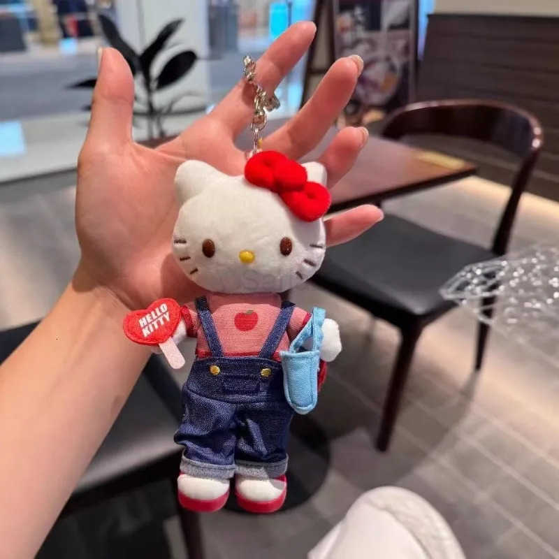 Sanrio kawaii Daily Shopping Series Black KTCat Plush Toy Pendant Black Cat Kitty Long Legs Star Hanging Soft Plush Toy Keychain H251217