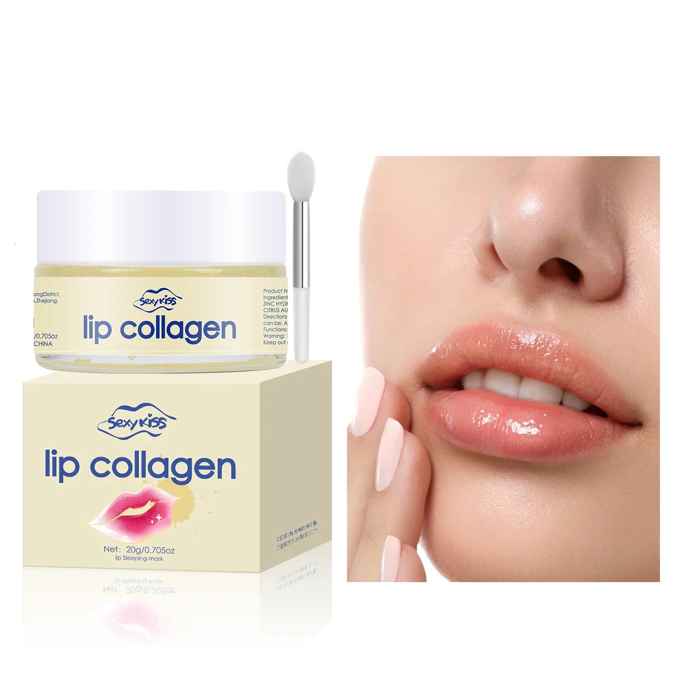 Hyaluronic Acid Collagen Sleep Lip Mask 20g Deep Hydration Lasting Exfoliation Day And Night Can Be Given As A Gift 251216