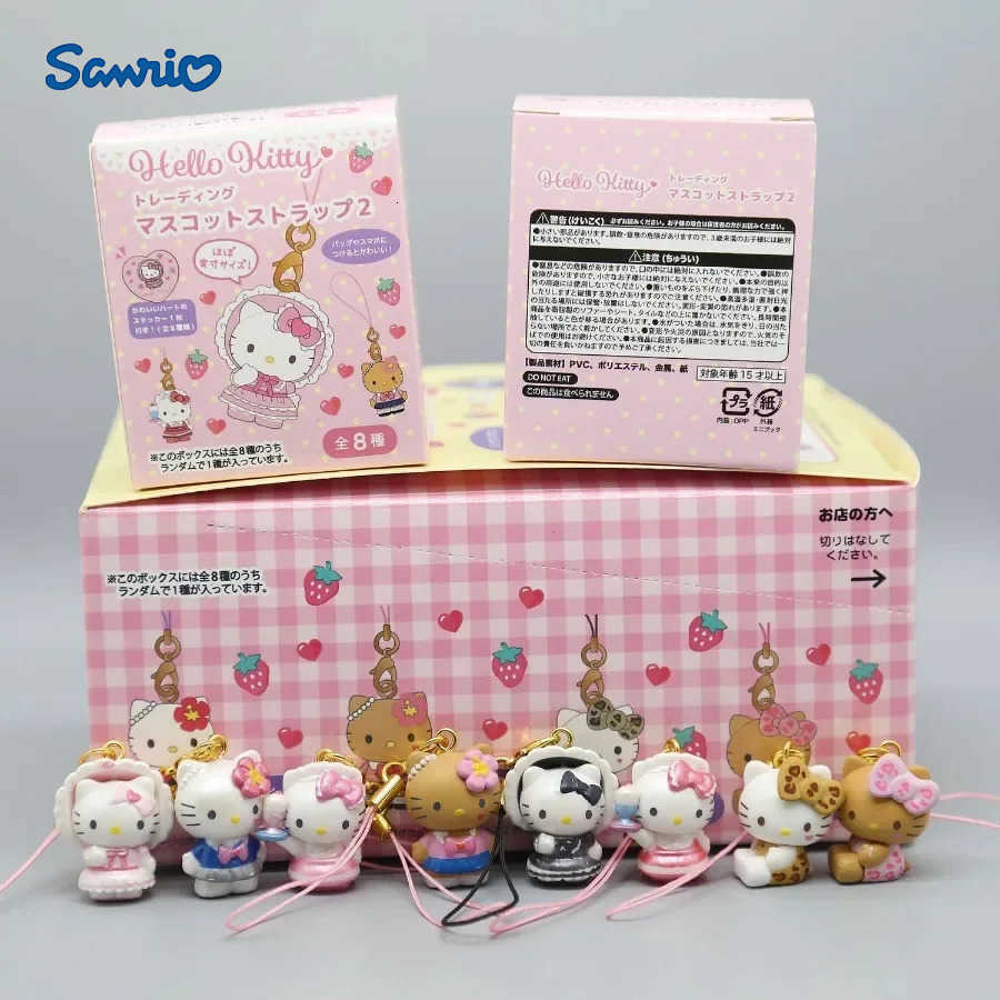 Sanrio New Original Character Kawaii Black Skin Hello Kitty Backpack Pendant Anime Cartoon Blind Box Birthday Gift Trendy Toys H251217