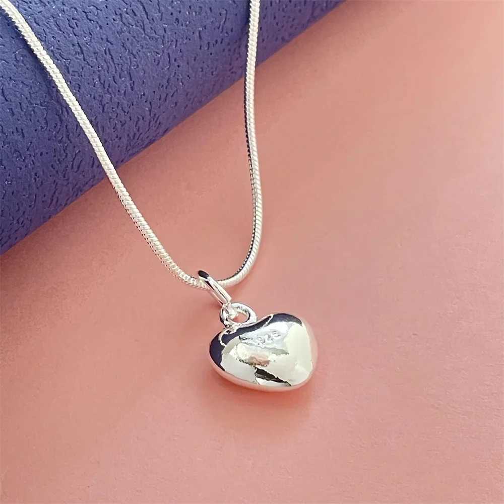 925 Sterling Silver Heart Pendant Necklace Ladies Simple Luxury Banquet Wedding Festival Birthday Jewelry Gift G251217