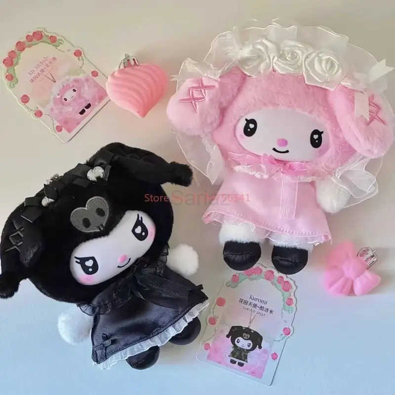 Sanrio Kawaii Original Character Angel Garden Series Blind Box Kuromi Melody Vinyl Pendants Doll Toy ValentineS Day Gifts H251217