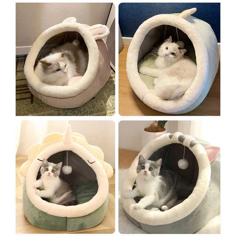 Deep Sleep Cat Bed Cartoon Pet Bed Foldable Removable Washable Pet Sleeping Bed for Small Dog Mat Bag Cave Cats Bed M251217