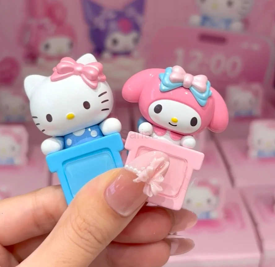 Sanrio Kuromi Melody hipper Bow Sweetheart Series Blind Box Anime Figure Collection Desktop Phone Decorate Ornaments girl gift H251217