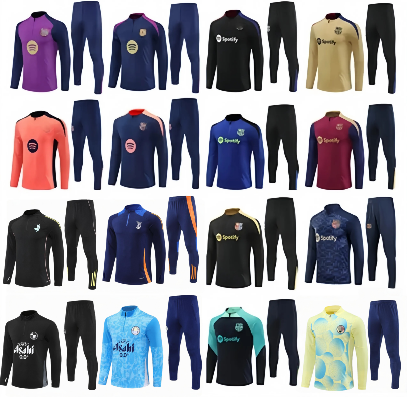 2025 2026 PEDRI baRCElone Tracksuit Camisetas de Barcelonaes soccer training suit GAVI 24/25/26 Half Zip LEWANDOWSKI men and kids SET barcelone tracksuit outfit