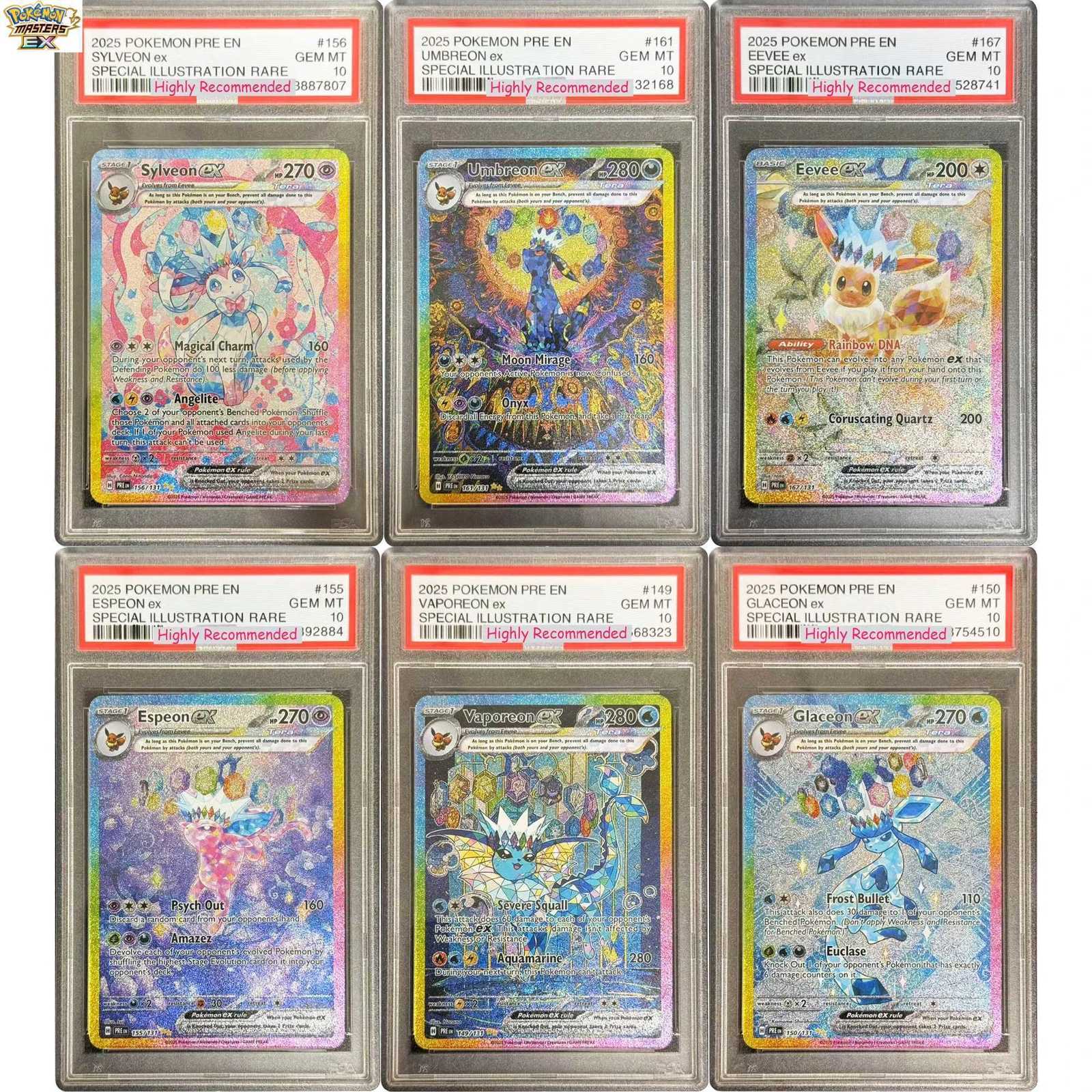 Eeveelution English Version Umbreon Silver Sand Flash Collection Card Copy 10Points Rating Card Anime Game Card Gift Toy L2 L25121769CQ