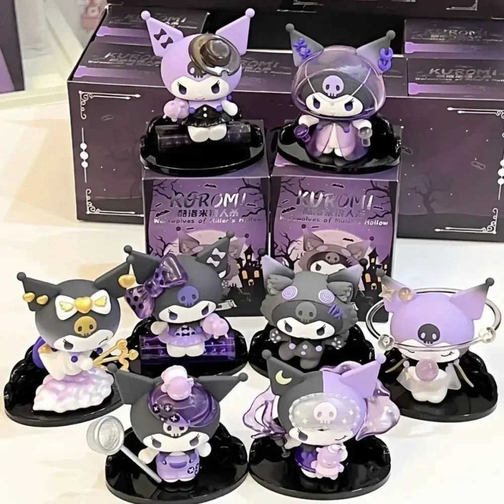 Sanrio Anime Figures Surprise Bag Cute Model Fans Collection Blind Box Bandai Kuromi Werewolf kill Series Action Figure Dolls H251217
