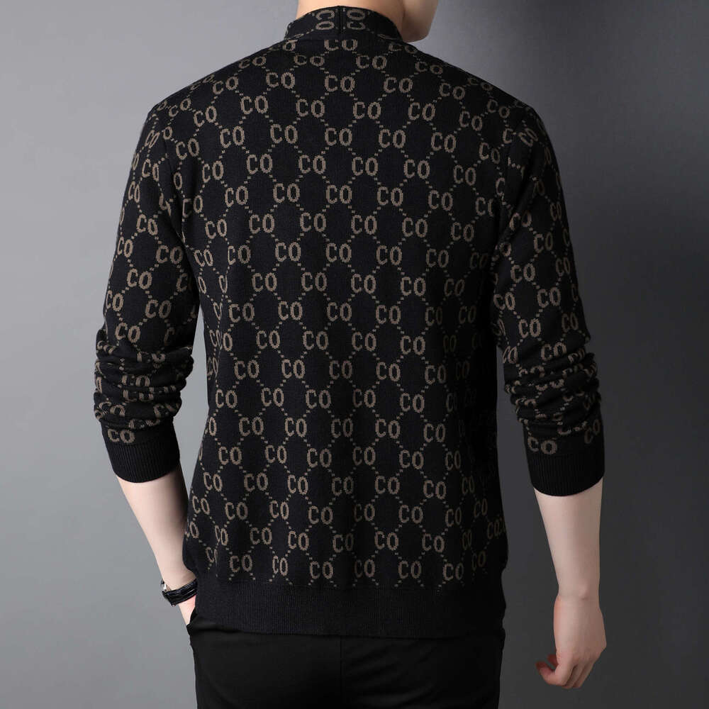 2024 Autumn New Style Dropshipping Middle-Aged Men's Knitted Cardigan Casual Long Sleeve Loose Sweater For Men