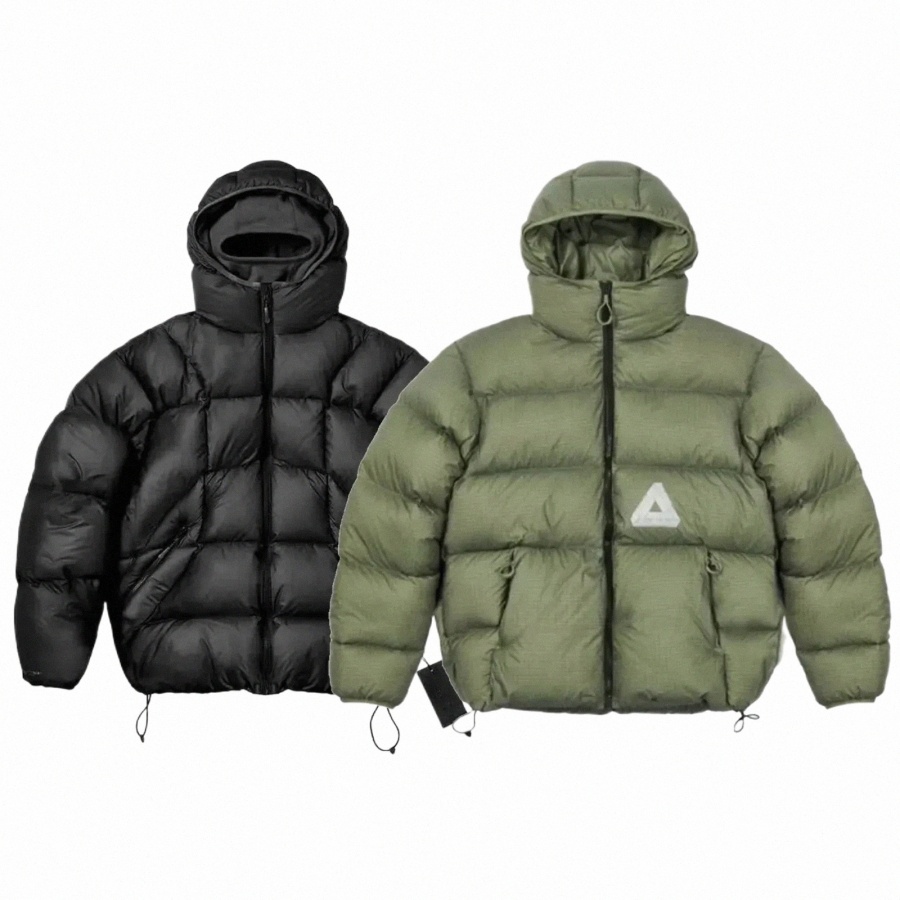 balaclava PUFFA PERTEX with face mask zip up down jacket thick warm Winter Jacket Windbreaker Coat jacket men Hooded Puffer Casual EU size S M