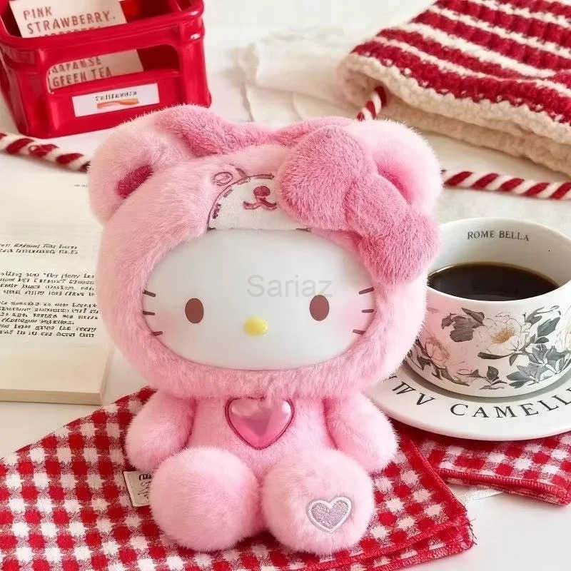 Sanrio New Genuine Toptoy Hellokitty Teddy Pajama Series Blind Box Kitty Vinyl Mystery Box Dolls Cartoon Anime Figures Gift Girl Toy H251217