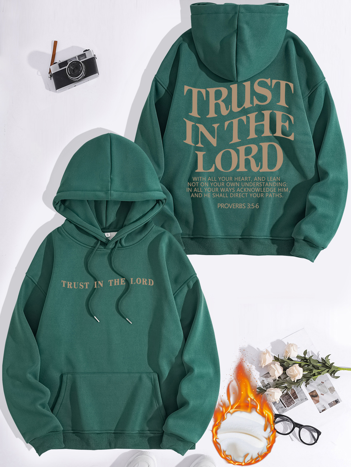 New Arrival Women's Letter Print Hoodies for European & American Markets - Fleece-lined, Long Sleeve Athletic Hooded Sweatshirts