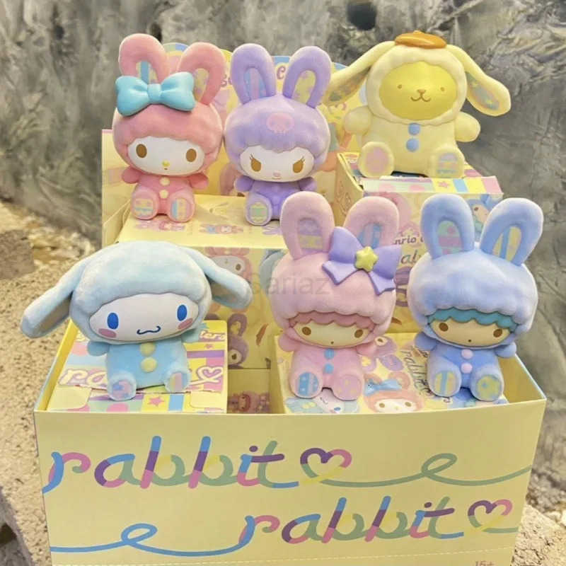 Sanrio Rabbit Series Blind Box My Melody Kuromi Melody Cartoon Anime Doll Girl ChildrenS Gift Handmade Ornament Mysterious Box H251217