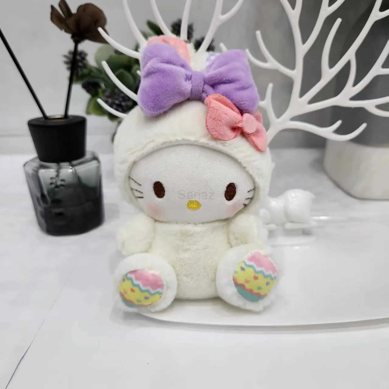 Sanrio Hello Kitty Plush Easter Series MelodyMy Sweet Piano Cute Cartoon Stuffed Toy PlushieDolls Pendant Keychain Holiday Gift H251217