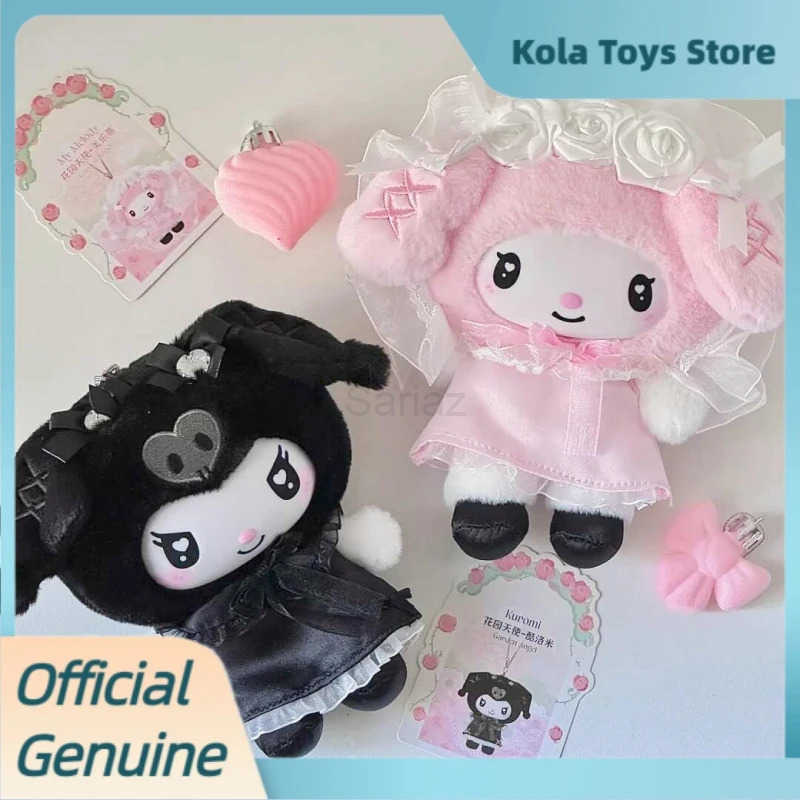 Sanrio Genuine Angel Garden Series Blind Box Kawaii Kuromi Vinyl Plush Bag Pendants Doll Decor Mystery Box Toys As Gifts H251217