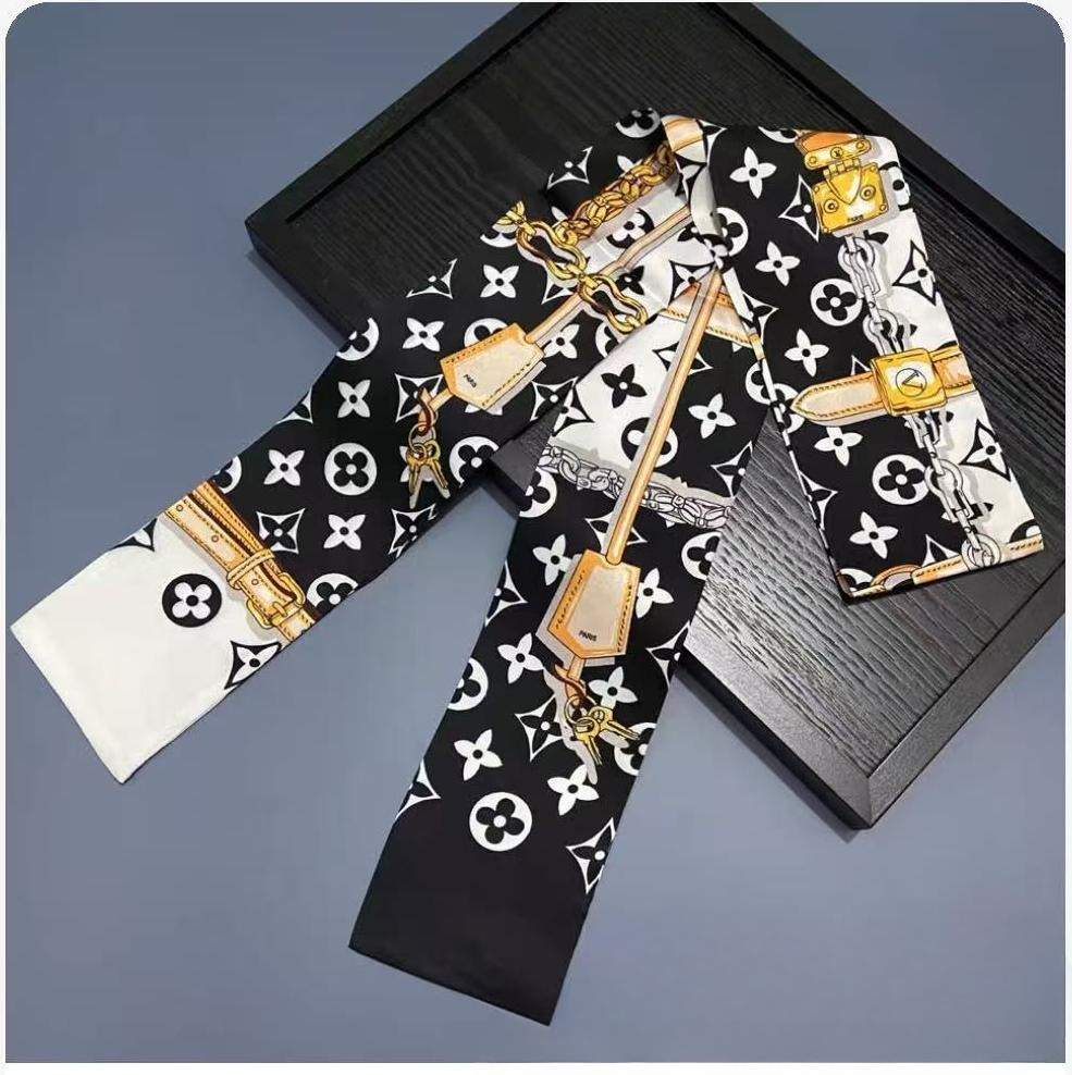 Designer Scarf Female Decoration Twill Long Ribbon Binding Bag Silk Ribbon Hair Belt Hot Selling Small Scarf Scraves Hair Bands Neckerchief 22 Colours Size 6 x 120cm