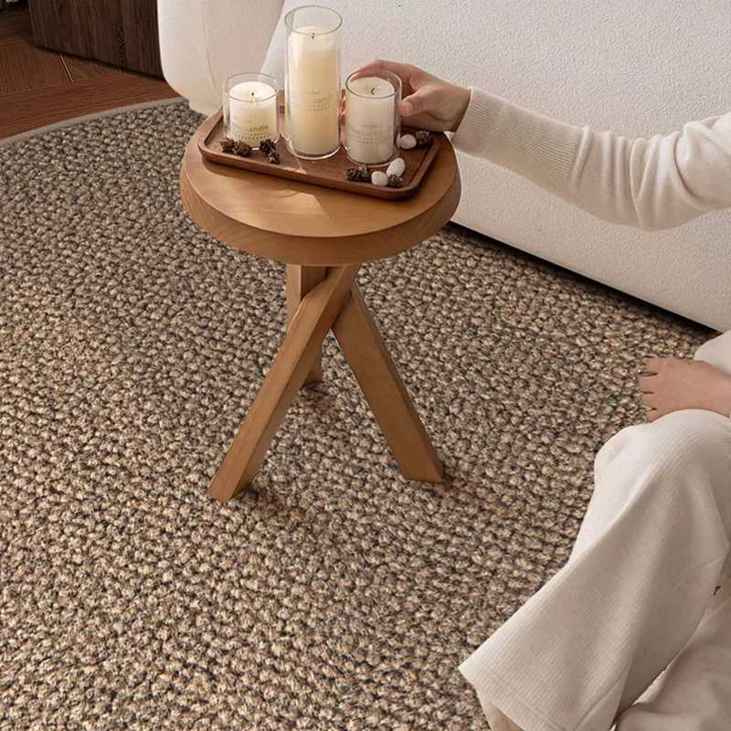 Minimalist Knitted Scandinavian Design Rug Washable Spandex Hotel Lounge Stain-resistant Floor Mat Easy-clean Non-slip Area Rug Y251216