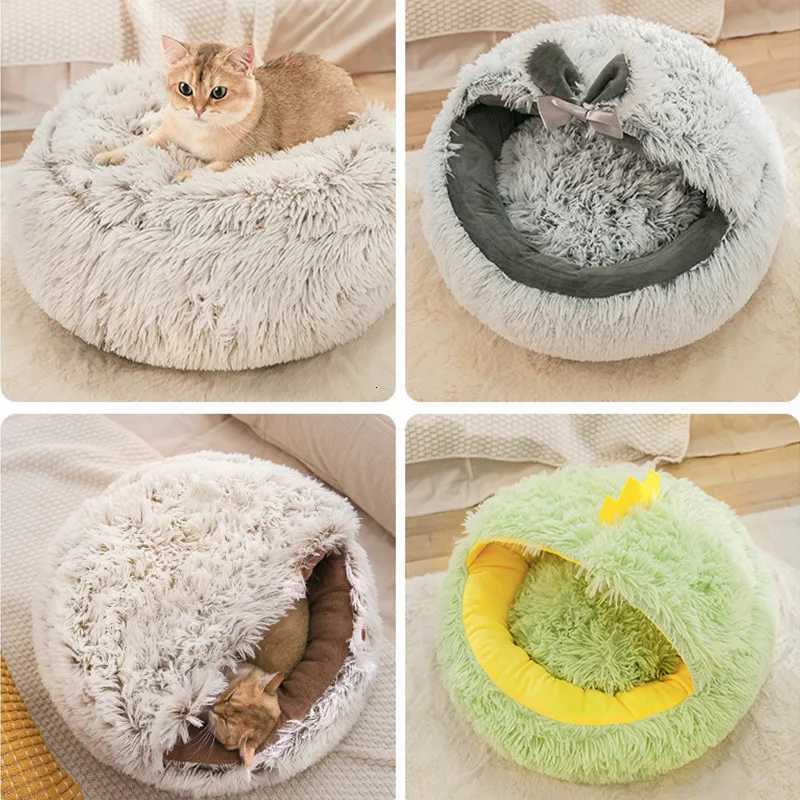 Winter cat bed warm cat bed fully enclosed dog bed small dogs sleeping in winter pet supplies M251217