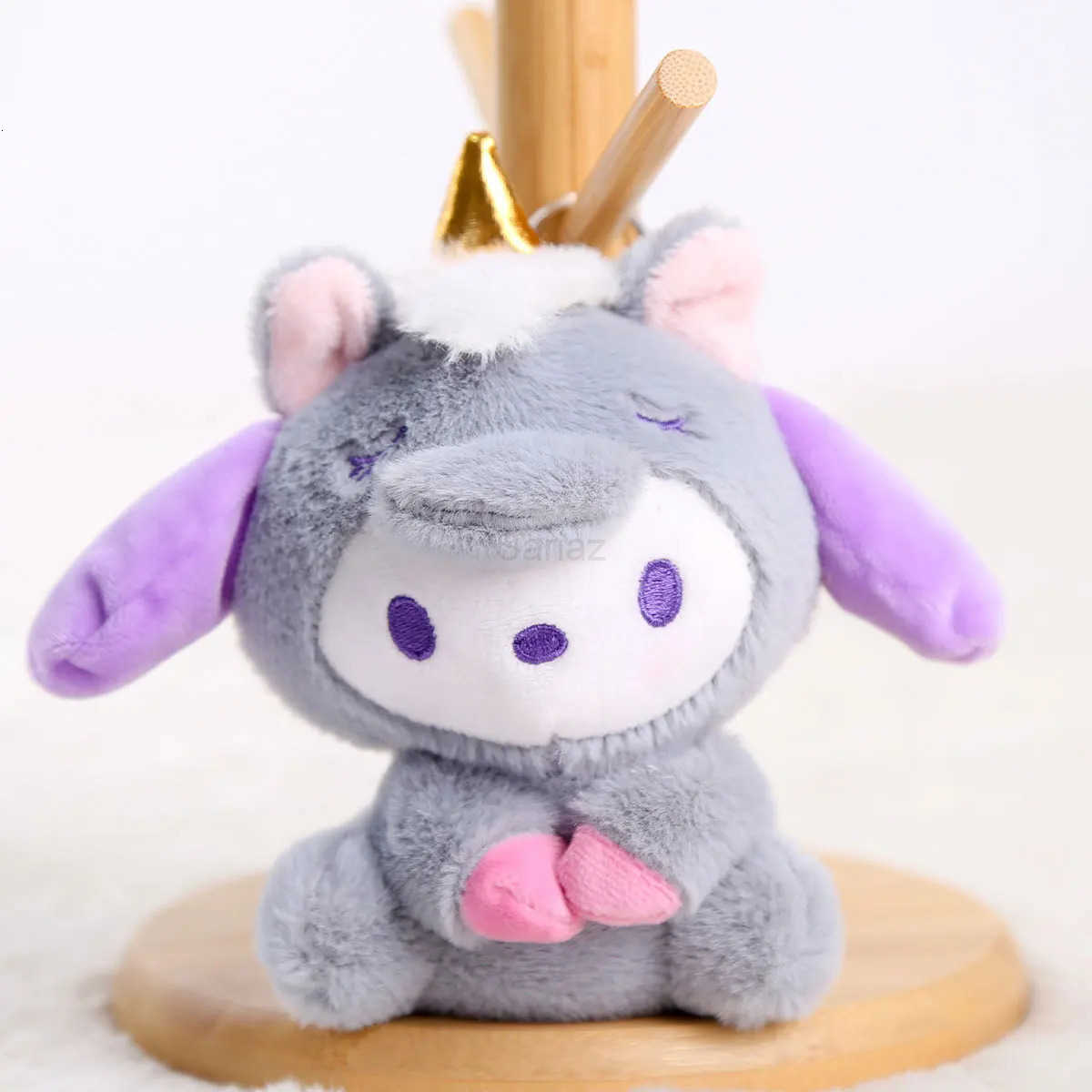 Sanrio Unicorn Kitty Cat Melody Kuromi Plush Doll Keychain DIY Decoration Backpack Shoulder Bag Accessories Plush Pendant Gift Giving H251217