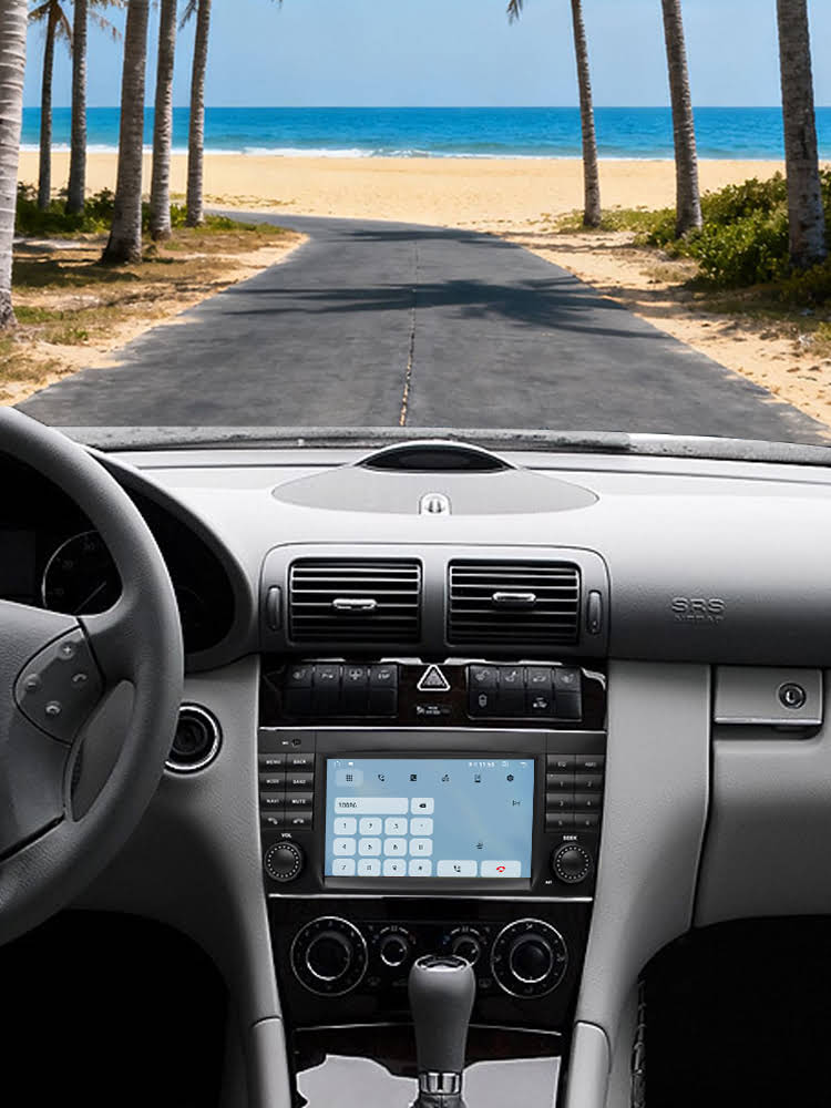 LE 7 Inch 2 Din Touch Screen Android 13 Car Audio With Carplay Gps Navigation Auto radio For Mercedes Benz W203-NO05