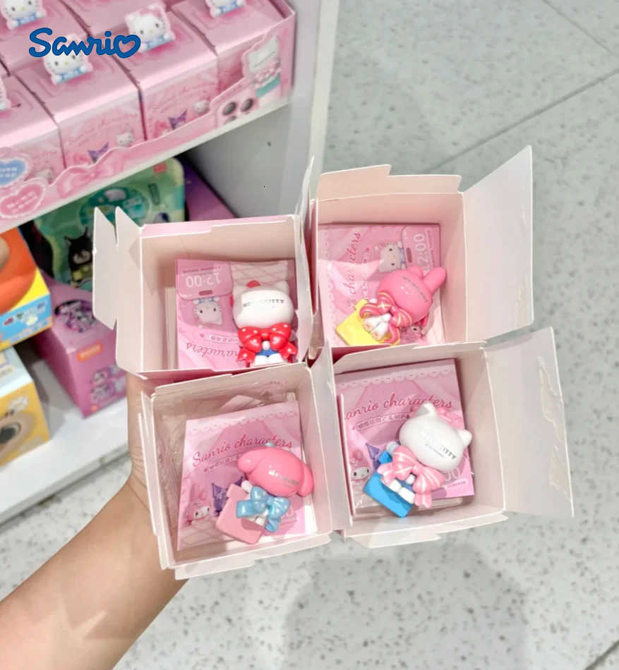 Sanrio Kuromi Melody hipper Bow Sweetheart Series Blind Box Anime Figure Collection Desktop Phone Decorate Ornaments girl gift H251217