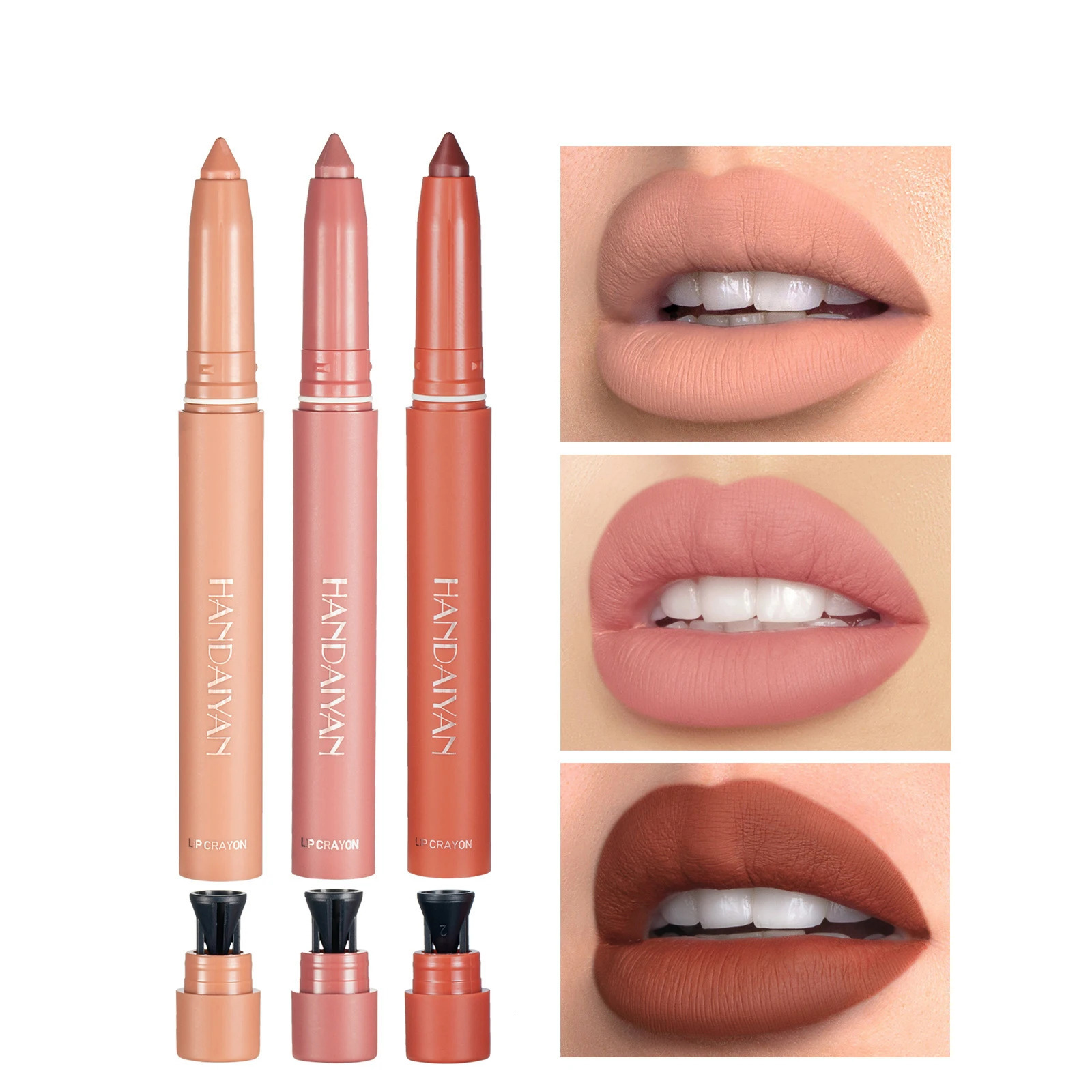 12 Color Matte Lipstick Pen Nude Pink Matte Solid Lip Gloss Waterproof Long Lasting Lipstick Pencil Lip Liner Pen Lip Makeup 251216