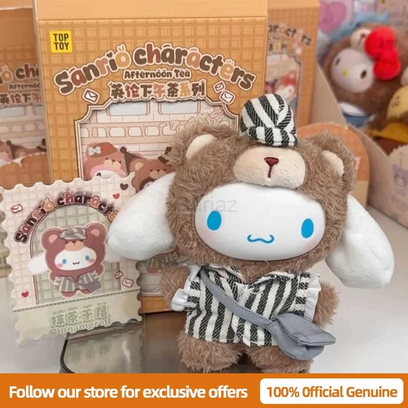 Sanrio Genuine Characters British Afternoon Tea Series Blind Box Exquisite Doll Action Figure Cute Cartoon Decor Surprise Gift H251217