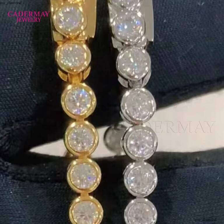 Inlaid Frame Moissanite 925 Sterling Silver 3mm 4mm 5mm Fashion Hip Hop Jewelry Iced VVS Moissanite Tennis Bracelet