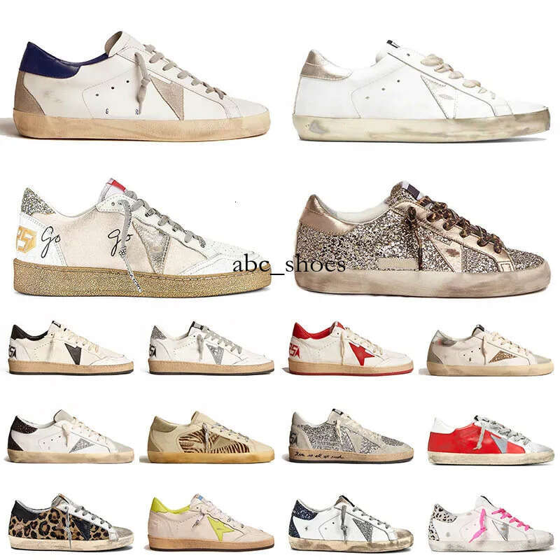 2025 Mens Women Sneakers Womens Casual Super-Star Leather Italy Dirty Old Shoes High Quality Designer Shoes Women 36-46