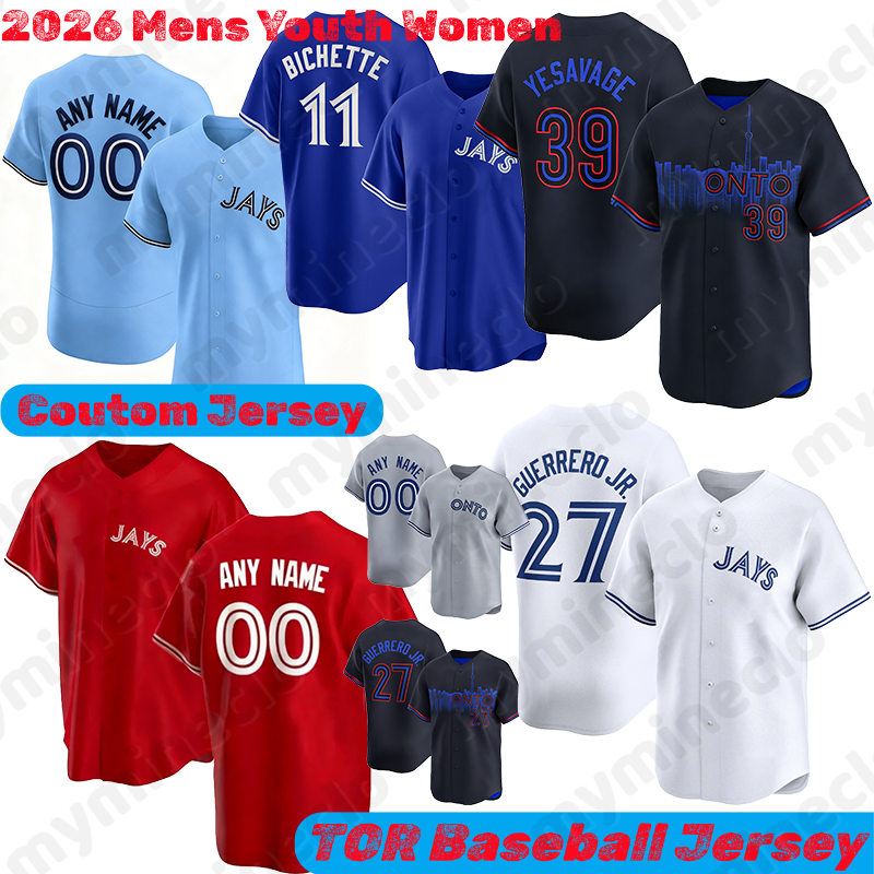 TorontoS Blue Jays Jersey Vladimir Guerrero Jr. Andres Gimenez Bo Bichette Alejandro Kirk Schneider Trey Yesavage Springer Gausman Barger Berrios Baseball jerseys
