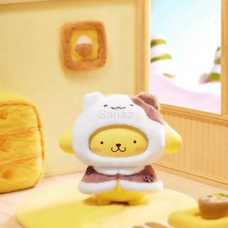 Sanrio New MINISO Mini Cape series Blind box flocked pendant mysterious box face-swapping trendy toy cute gift H251217