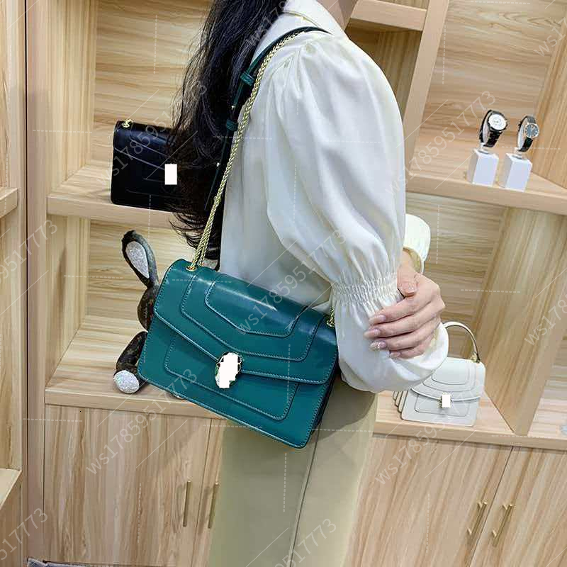Designer Classic Serpentine Forever Crossbody Bags Italy Brand Fashion Snakehead Lock Women Shoulder High Quality Solid Color Leather Messenger Bag WS961