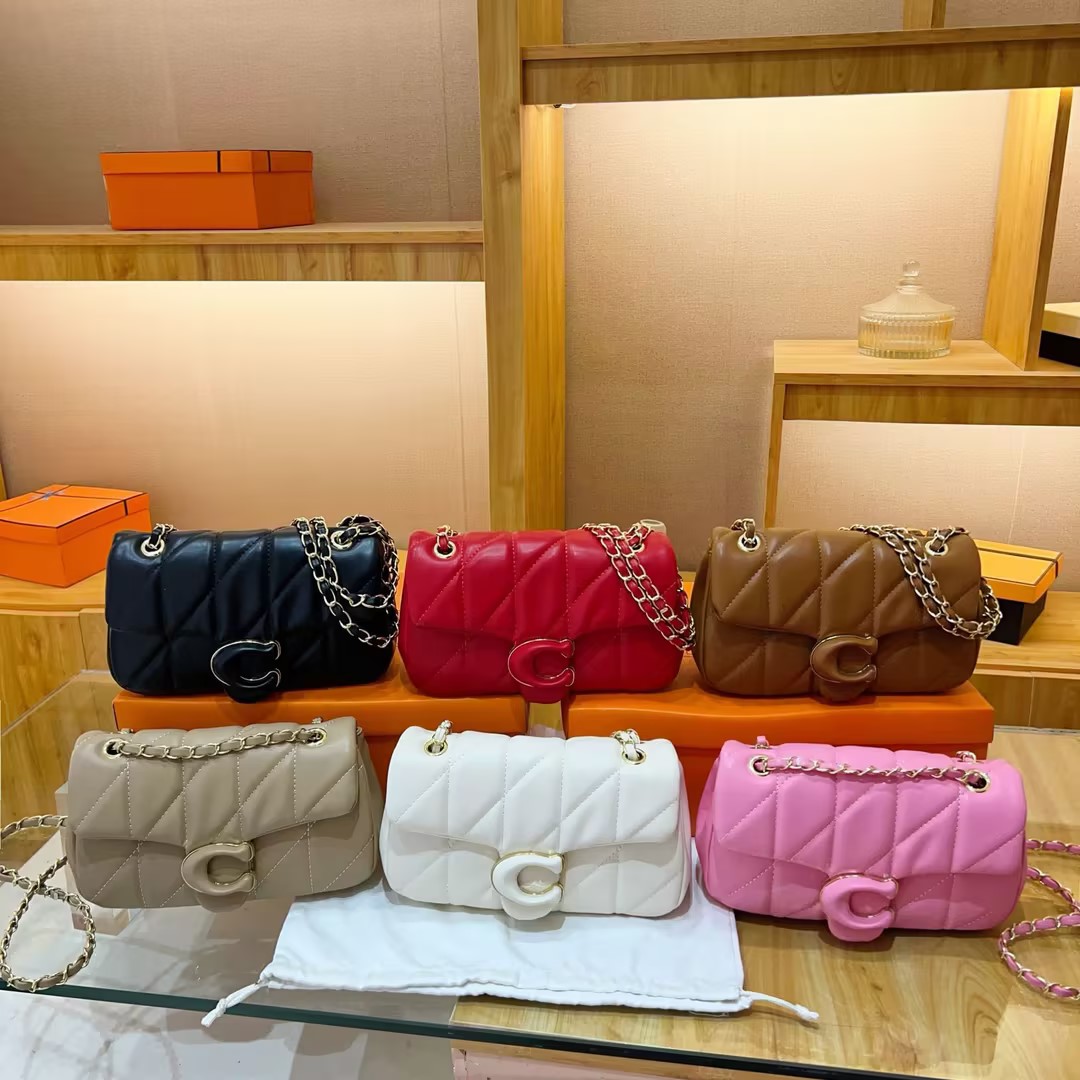 Designer Bag tabby bag Luxury Tote Girls Fashion bag Womens Top Quality Solid Color Bag with Chain Fashion Bag Real Pickup Buckle Macaron