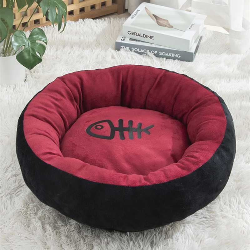 Cute Cat Bed House 60Cm Cotton Cat Cushion Nesk Sofa for Kitten Puppy Dog Bed Warm Basket Cat Accessories Pets Beds and Houses M251217