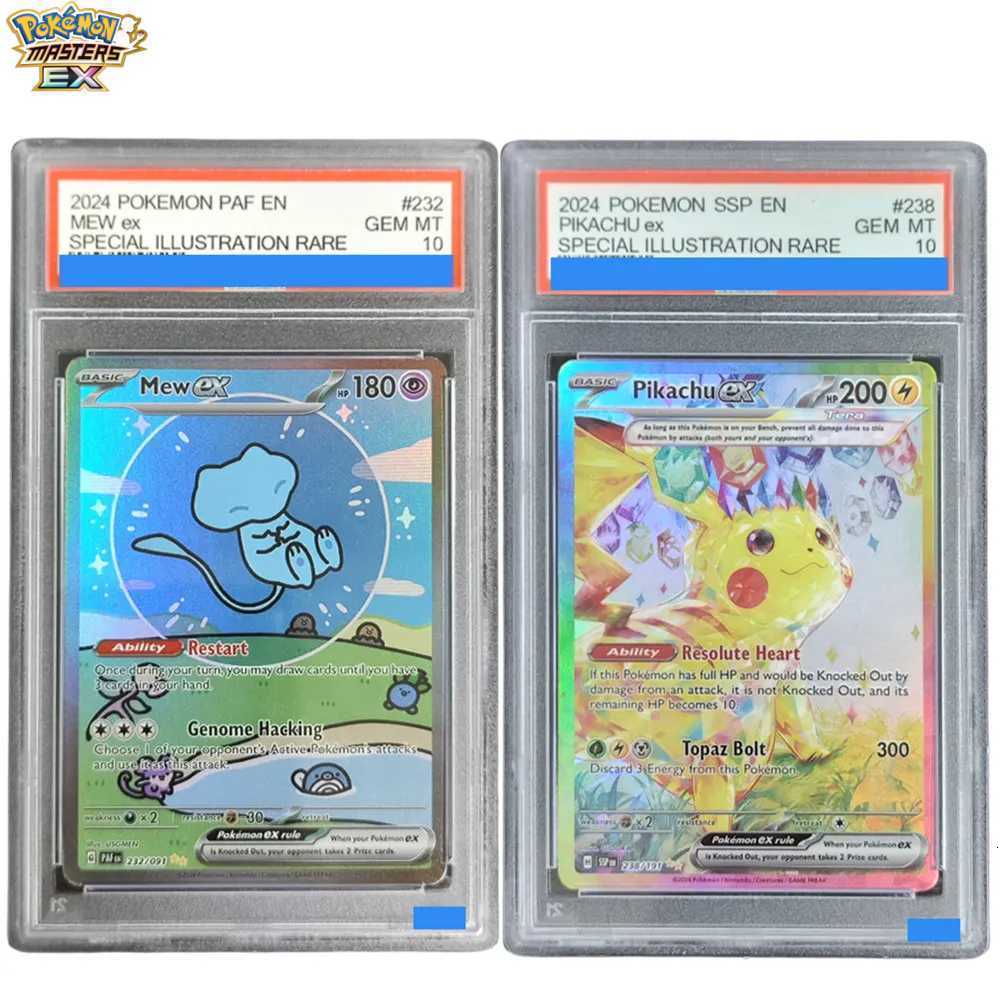 Diy 2024 English Paldean Fates 232 Mew Authentication Grading 10 Collection Card Toy L2 L251217GIUZ