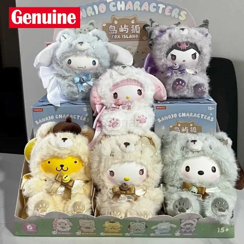 Sanrio Genuine Island Fox Plush Vinyl Series Blind Box Toys Trendy Play Pendant Girls Pendant Mystery Box Surprise Gift H251217