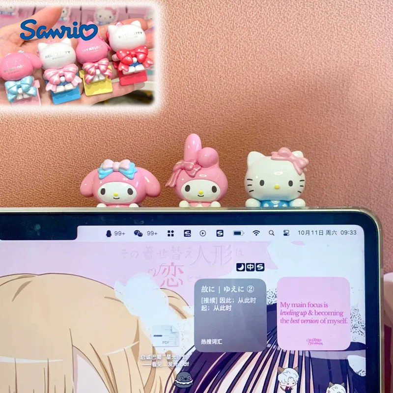 Sanrio Kuromi Melody hipper Bow Sweetheart Series Blind Box Anime Figure Collection Desktop Phone Decorate Ornaments girl gift H251217111