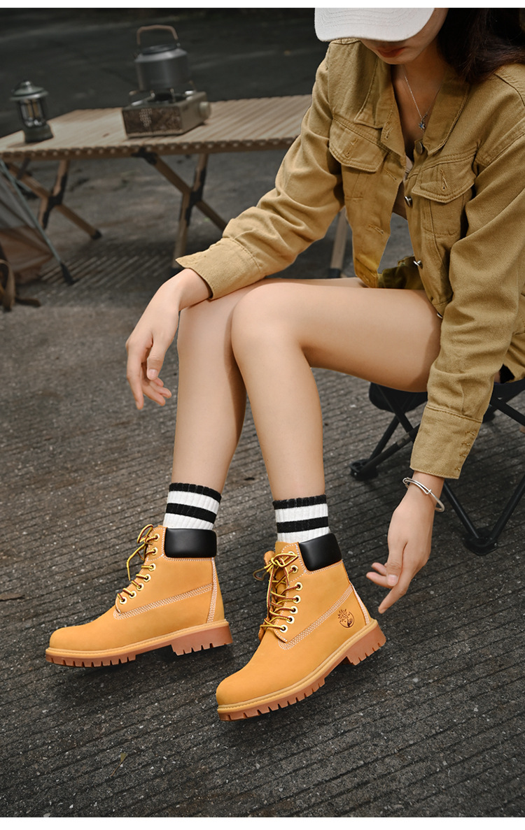 Classic high-top yellow boots Martin boots cross-border large-size outdoor men's shoes couple's British men's work boots