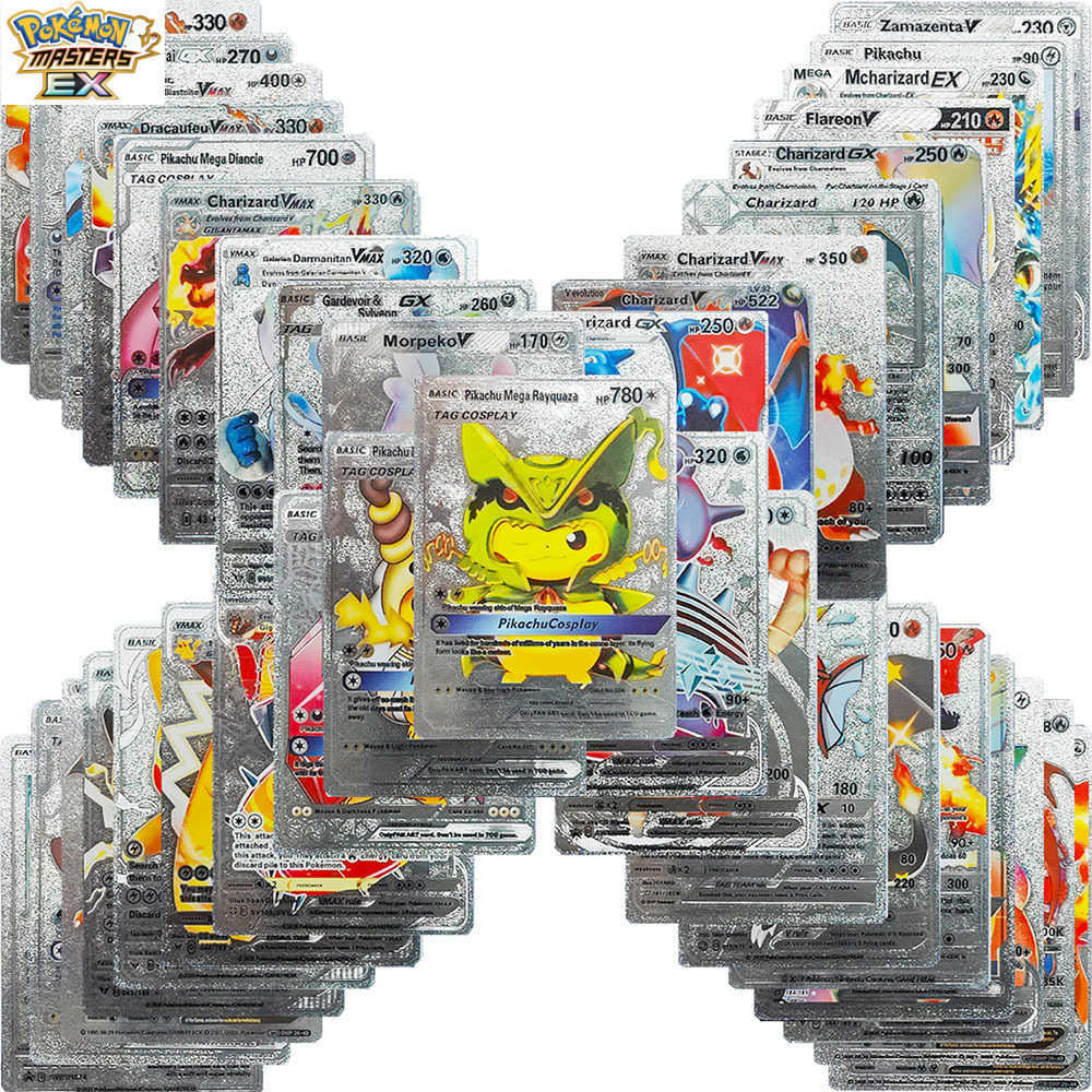 Pokemon Cards Pokmon Gold Cards Gold Foil Cards VMAX Evolutions Mewtwo Pet Monster Pocket Flash Cards L251217GQSQ