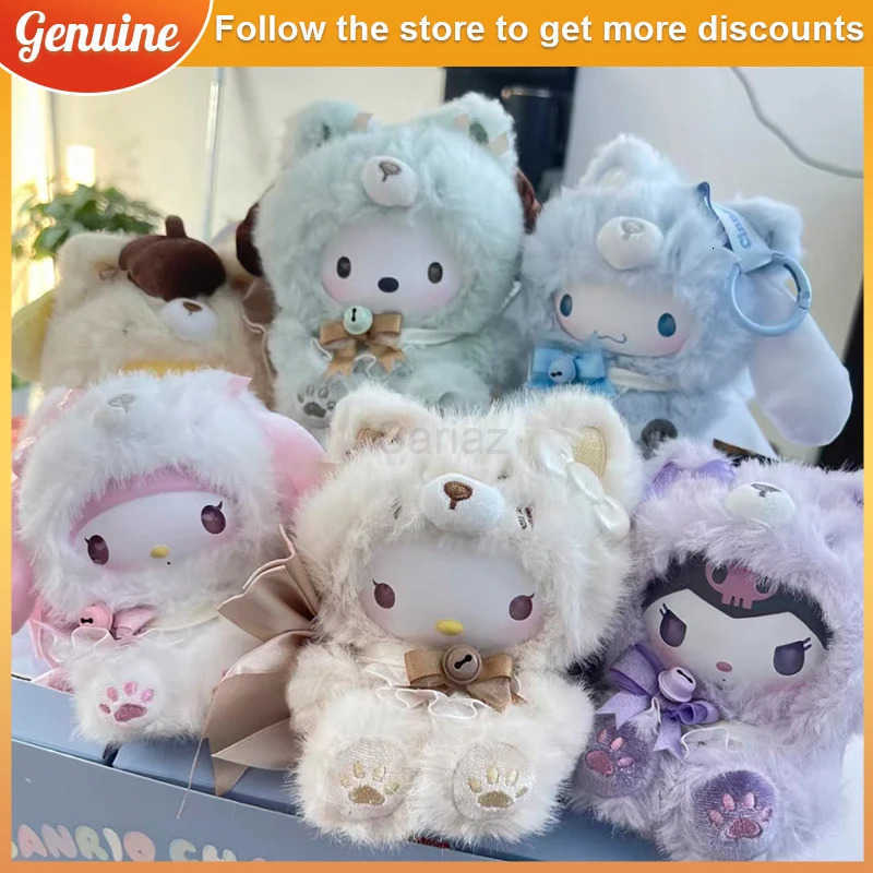 Sanrio New Island Fox Vinyl Plush Blind Box Toy My Melody Cinnamoroll/Kuromi Cute Anime Doll Holiday Birthday Friend Gift H251217