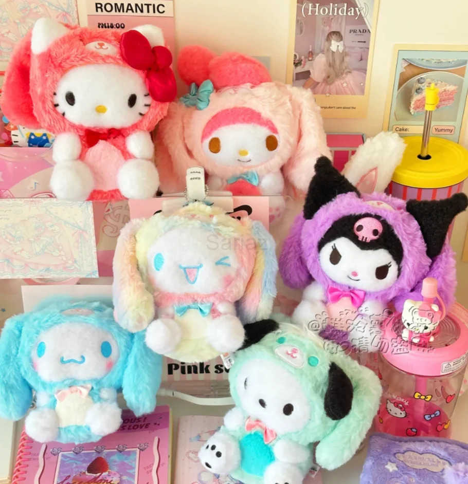 Sanrio Genuine Characters Overjoyed Series Blind Box Cute Dolls Collection Desktop Ornament Fashion Trend Gift Girl H251217