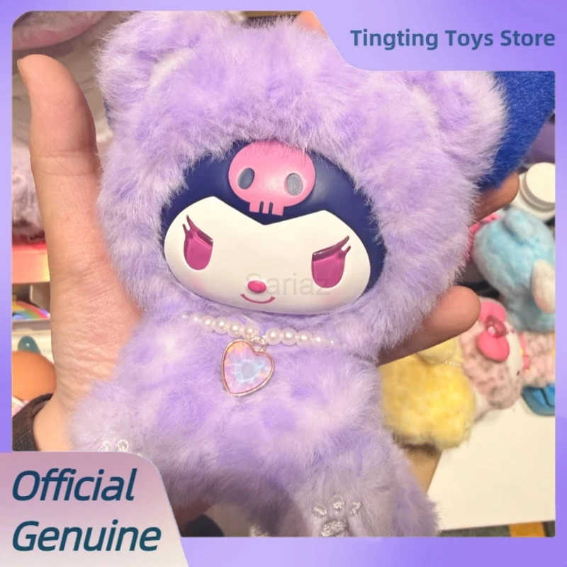 Sanrio Genuine Fores Animals Series Blind Box Vinyl Plush Pendant Dolls Kuromi My Melody Kawai Mystery Box Figure Toys Girl Gift H251217