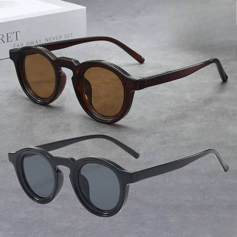 Fashionable Trendy Uv-Protective Sunglasses New Vintage Round Small-Frame Premium Men's & Women's Goggles Classic Driving Shades