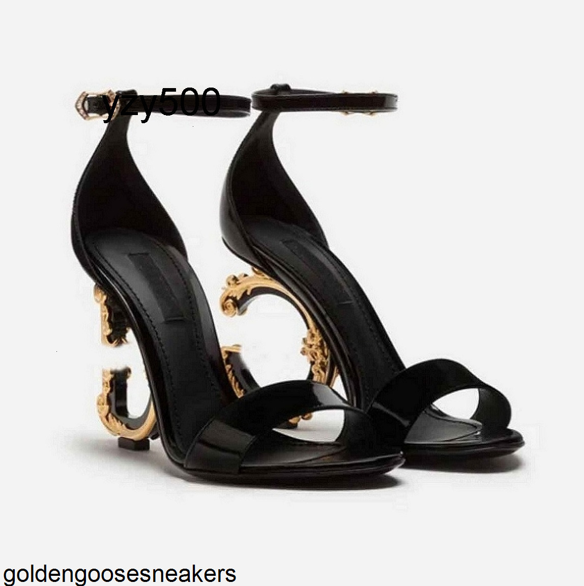 dg d g Famous Design Keira Patent Leather Sandals Shoes Women Pop Heel Goldplated Carbon Dbaroque High Heels Lady AHQ4 dolce and gabanna gabbanas I5LD