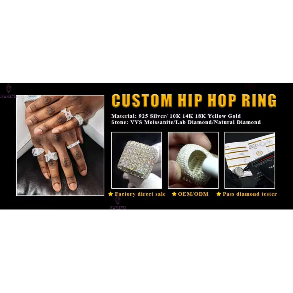 New Design Hamsa Hand Bangle Fine Hip Hop Jewelry Silver Plated Baguette Custom Iced Out 925 Silver VVS Moissanite Bracelet