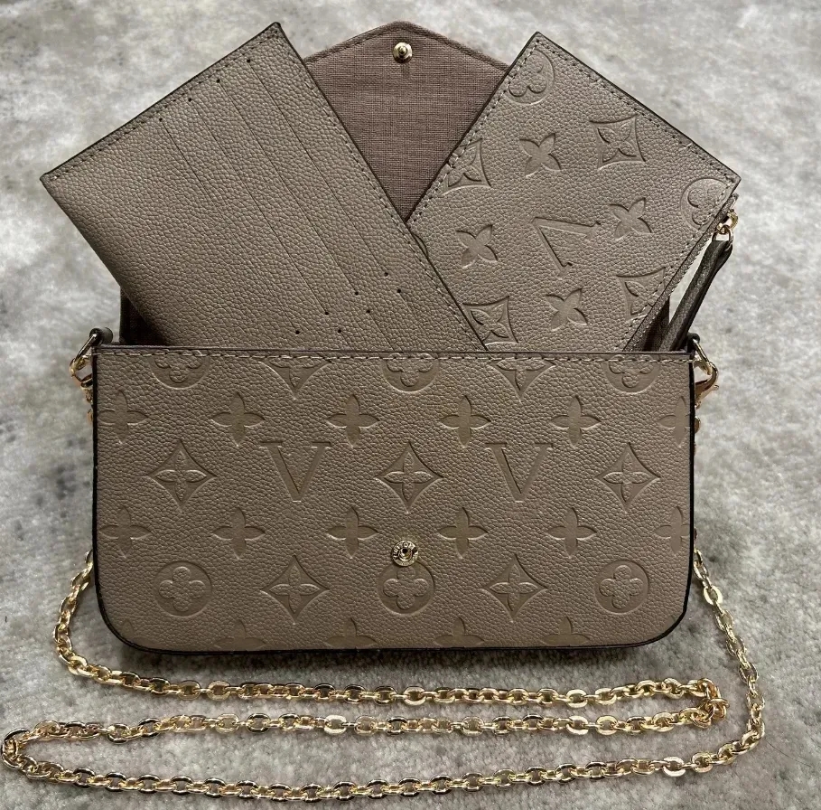 lvsity bag Luxury Designer Bag 3 Multi FELICIE POCHETTE Chain Handbag Crossbody Purse Fashion Women Shoulder Bags Lady Tote Wallets lvslys bag viitton backpack 869